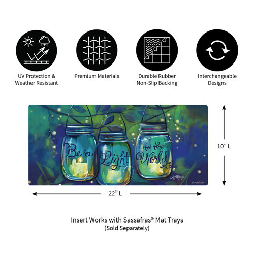 Evergreen Enterprises, Inc Sassafras 5 Piece Insert Mat Set with 4